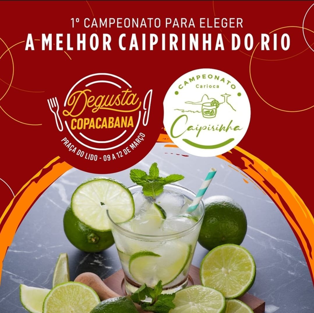 1º Concurso Degusta Copacabana de Caipirinha acontece de 9 a 12 de